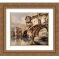 thumbnail image 1 of Joseph Mallord William Turner 2x Matted 24x20 Gold Ornate Framed Art Print 'Welsh Bridge at Shrewsbury', 1 of 2