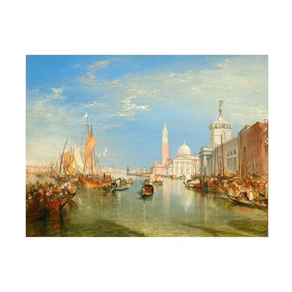 Joseph Mallord William Turner 'Venice The Dogana and San Giorgio Maggiore, 1834' Canvas Art - 47 x 35 Inches
