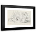 thumbnail image 1 of Joseph-Marie Vien 24x17 Black Modern Framed Museum Art Print Titled - Roman Ruins with a Stand of Cypresses (1744-1750), 1 of 5