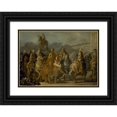 thumbnail image 1 of Joseph-Marie Vien 24x18 Black Ornate Framed Double Matted Museum Art Print Titled: Inauguration of the Statue of Louis Xv, on the Place of the Same Name, by the Body of the City of, 1 of 5