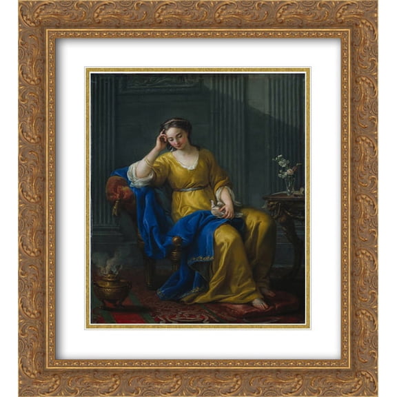Joseph Marie Vien 2x Matted 20x24 Gold Ornate Framed Art Print 'Sweet Melancholy'