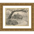 thumbnail image 1 of Joseph Pennell 24x18 Gold Ornate Framed and Double Matted Museum Art Print Titled - Chelsea&nbsp;Rectory (Late 19th-Early 20th&nbsp;Century), 1 of 4