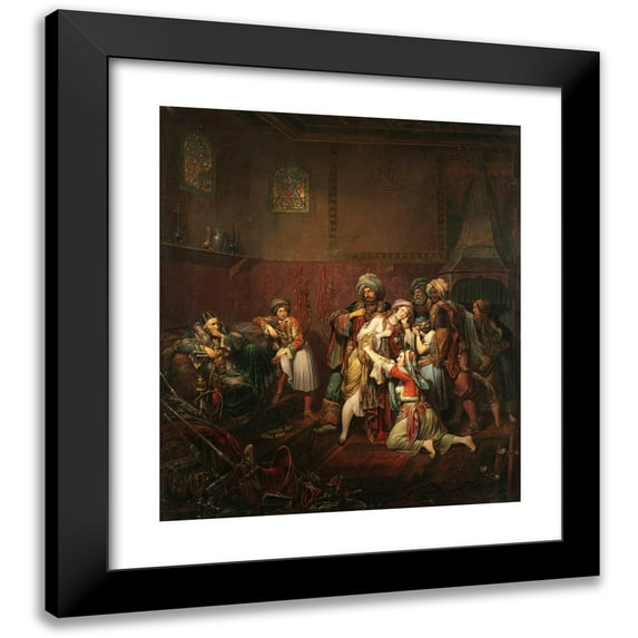 Joseph Petzl 15x17 Black Modern Framed Museum Art Print Titled - The Captives (1836)