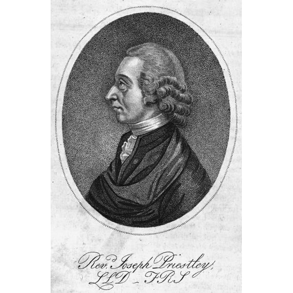 Joseph Priestley (1733-1804). Nenglish Cleric And Chemist. Aquatint C1804. Poster Print by (18 x 24)