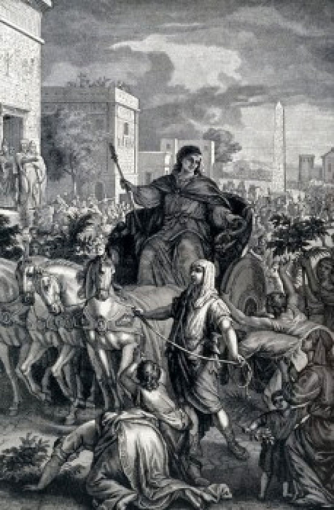 Joseph Raised to Power by Gerard Hoet engraving Canvas Art - Gerard Hoet (24 x 36)