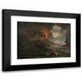 thumbnail image 1 of Joseph Rebell 24x18 Black Modern Framed Museum Art Print Titled - Vesuv Outbreak at Night with a View of the Scuola Di Virgilio (1822), 1 of 5
