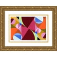 thumbnail image 1 of Joseph Schillinger 14x11 Gold Ornate Wood Frame and Double Matted Museum Art Print Titled - Broken by Perpendulars Area (ca. 1934), 1 of 4
