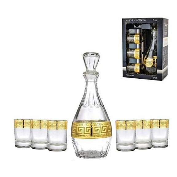 Joseph Sedgh Collection Decanter and Shot Glasses (6 Piece)