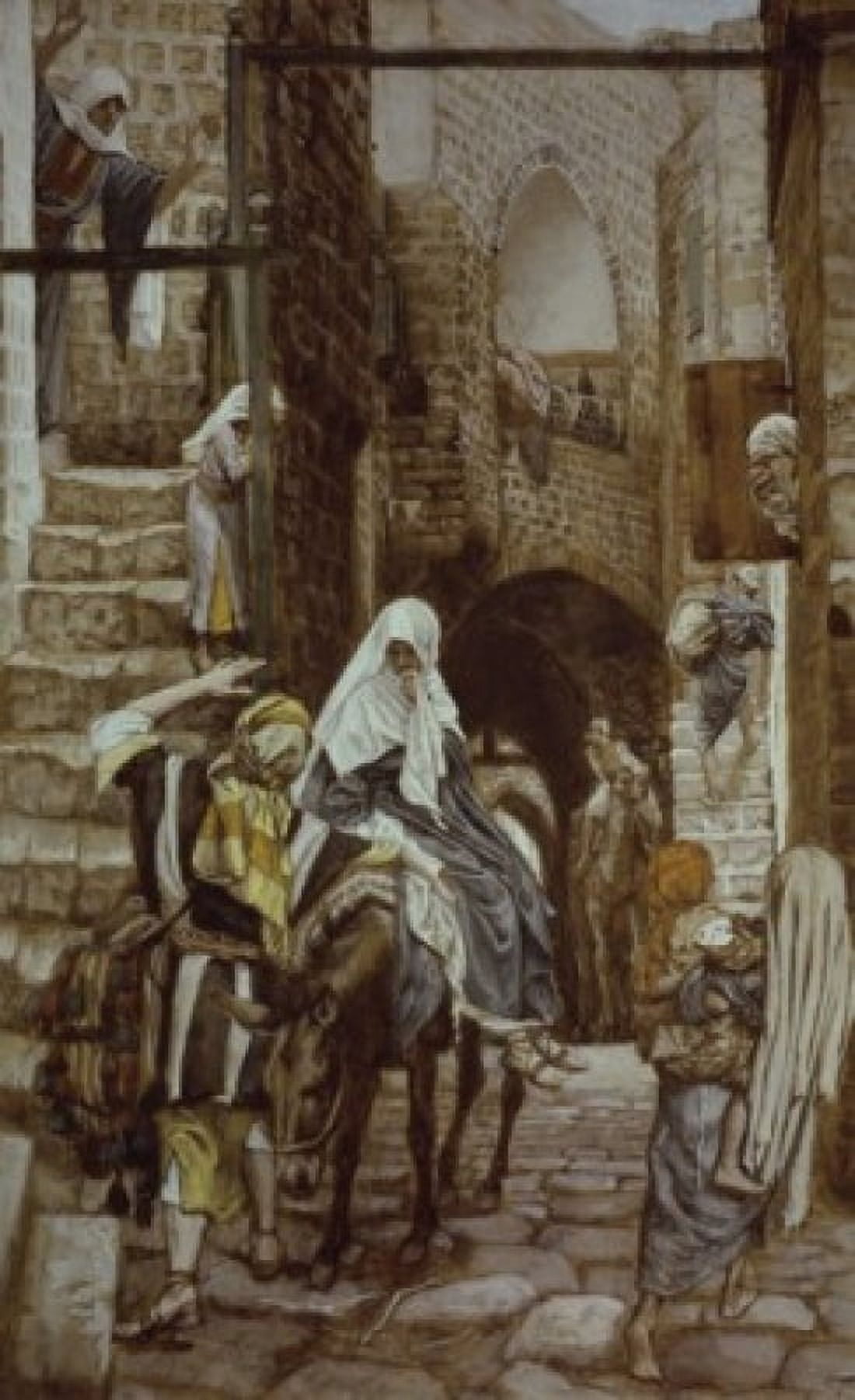 Joseph Seeks Lodging at Bethlehem James Tissot (1836-1902 French) Canvas Art - James Tissot (24 x 36)