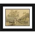 thumbnail image 1 of Joseph Selleny 14x11 Black Ornate Wood Framed Double Matted Museum Art Print Titled: Point De Galle on Ceylon (Sri Lanka) (1858), 1 of 5