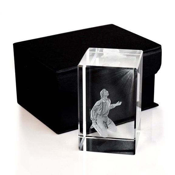 Joseph Smith 1st Vision Laser Engraved Crystal Cube by Ringmasters
