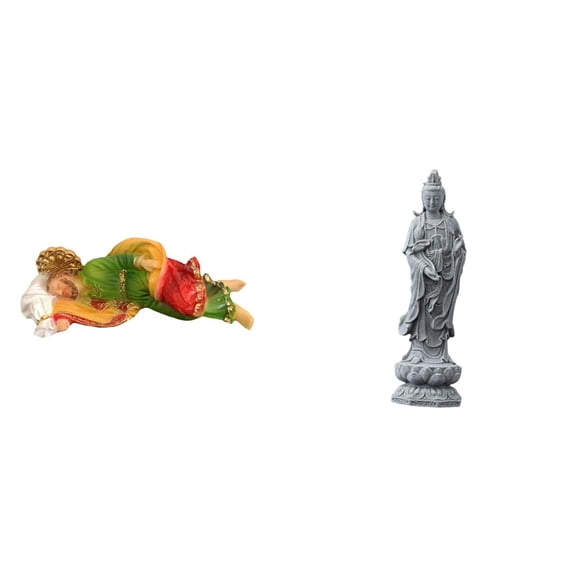 Joseph Statue Guan Yin Sculpture Kuanyin Figurine Resin Craft Artwork for Home and Office Decoration Display