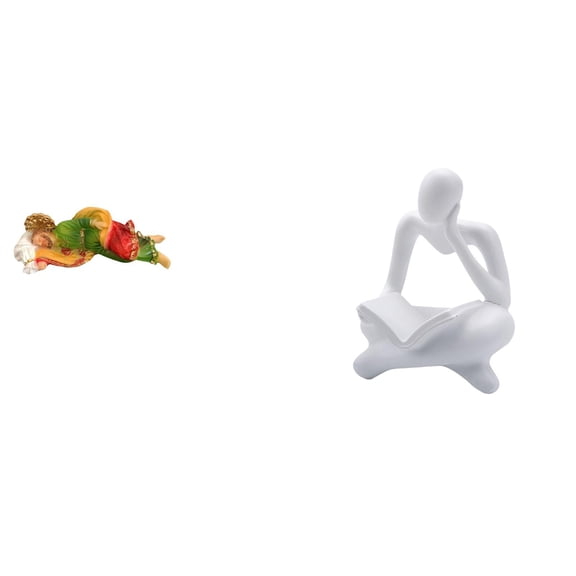 Joseph Statue Thinker Figurine Abstract Reader Resin Material for Home Office Bedroom Display Art