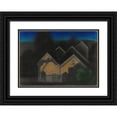 thumbnail image 1 of Joseph Stella 24x18 Black Ornate Framed Double Matted Museum Art Print Titled: Nocturne II (About 1919), 1 of 5