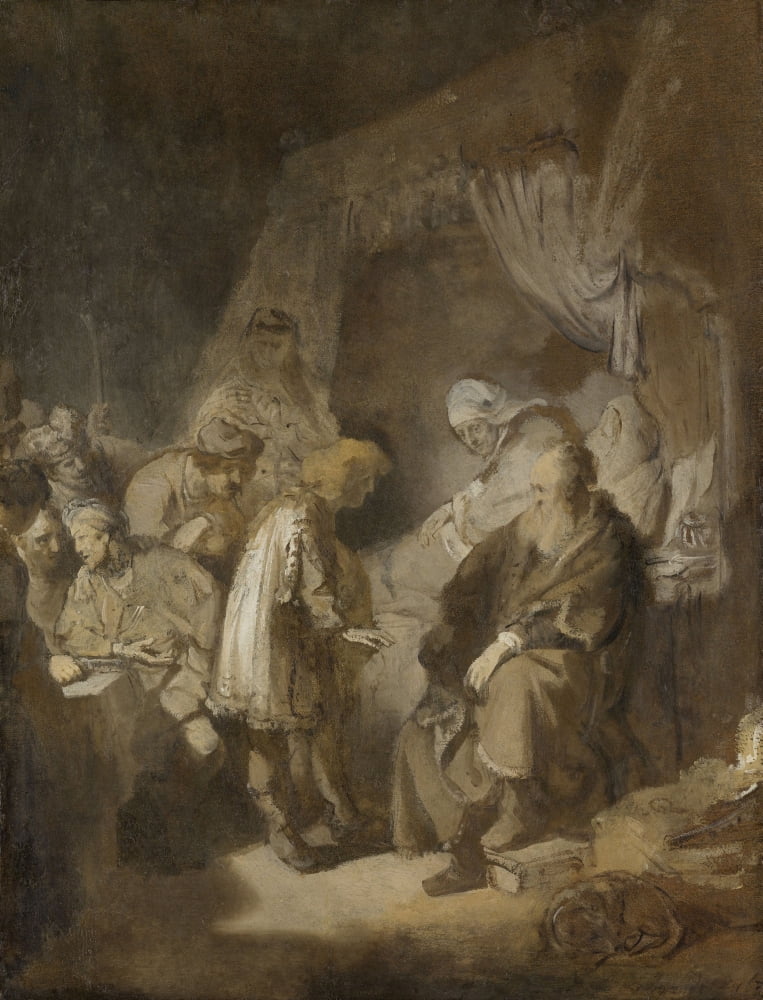 Joseph Telling His Dreams To His Parents And Brothers Canvas Art - (18 x 24)