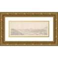 thumbnail image 1 of Joseph Thürmer 18x9 Gold Ornate Wood Frame and Double Matted Museum Art Print Titled - Panorama Toward Athens from the Garden of Aphrodite (1818), 1 of 4
