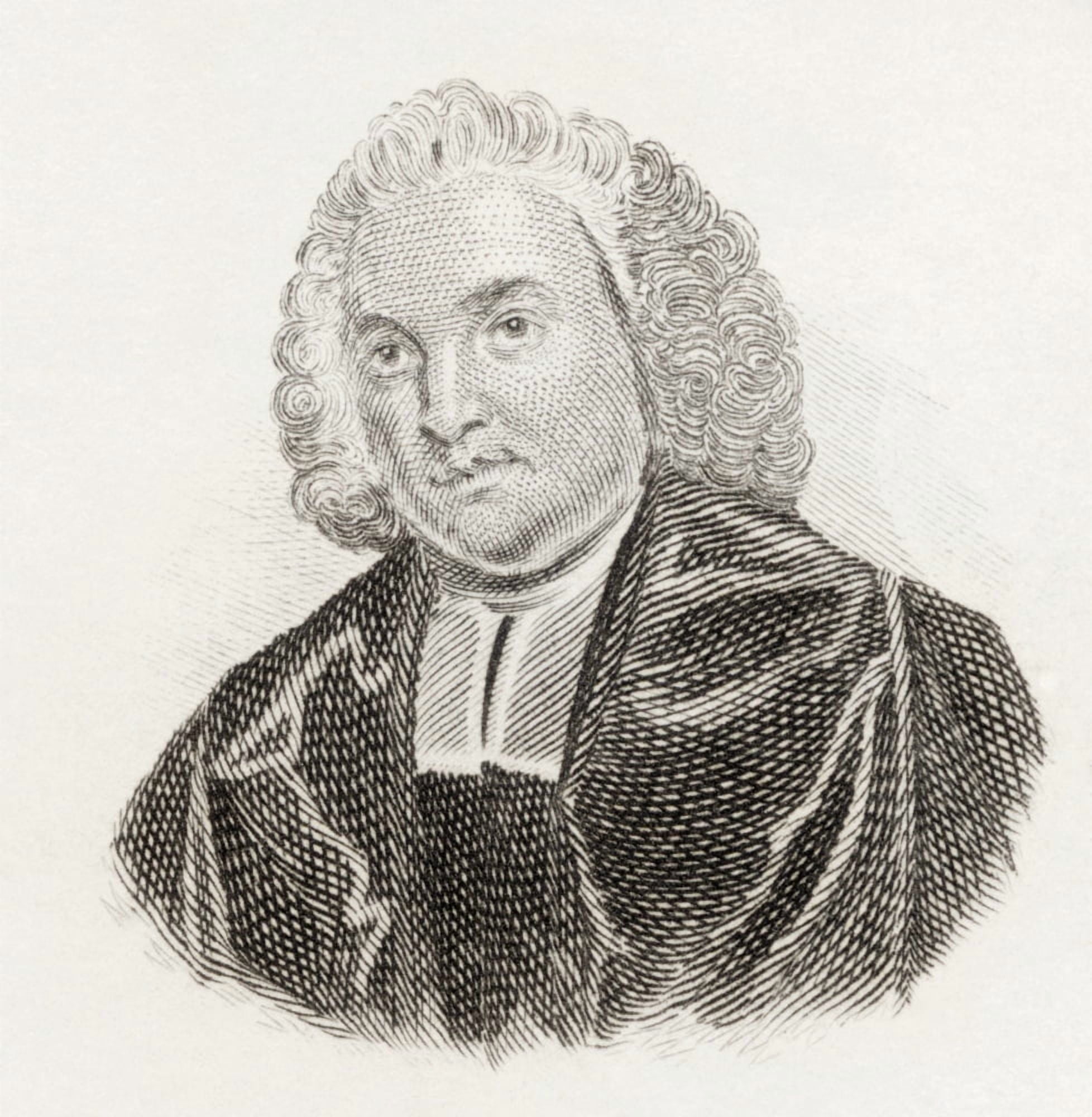 Joseph Warton 1722 To 1800 English Academic And Literary Critic From Crabbs Historical Dictionary Published 1825 Canvas Art - Ken Welsh Design Pics (24 x 24)