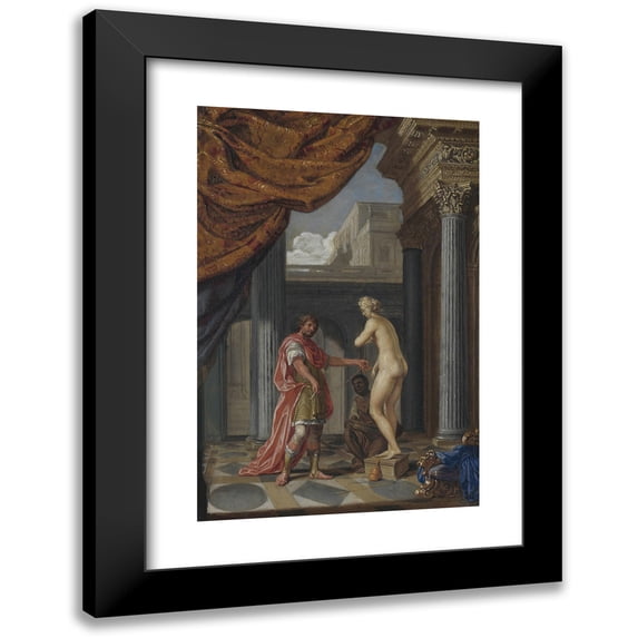 Joseph Werner 17x24 Black Modern Framed Museum Art Print Titled - Pygmalion and Galathea
