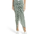 thumbnail image 1 of Joseph Womens Roman Gingham Asymmetrical Skirt, Green, 42, 1 of 1