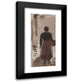 thumbnail image 1 of Joseph Wopfner 8x14 Black Modern Framed Museum Art Print Titled - A Woman's Back View with a Basket, 1 of 5