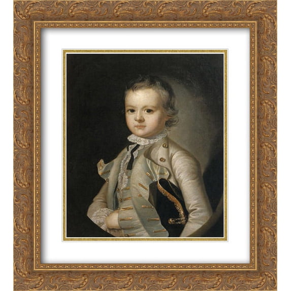 Joseph Wright 2x Matted 20x24 Gold Ornate Framed Art Print 'Harvey Wilmot'