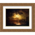 thumbnail image 1 of Joseph Wright 2x Matted 24x20 Gold Ornate Framed Art Print 'Firework Display at the Castel Sant' Angelo in Rome', 1 of 2
