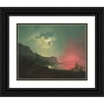 thumbnail image 1 of Joseph Wright of Derby 18x15 Black Ornate Wood Framed Double Matted Museum Art Print Titled - Vesuvius in Eruption, Viewed from Posillipo (1789), 1 of 5