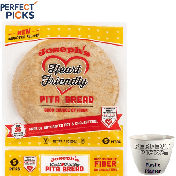 Josephs Heart Friendly Pita Bread, 5 count 7 oz, Shelf Stable