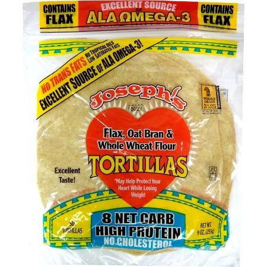 Joseph's Low Carb Tortilla Flax, Oat Bran and Whole Wheat Flour