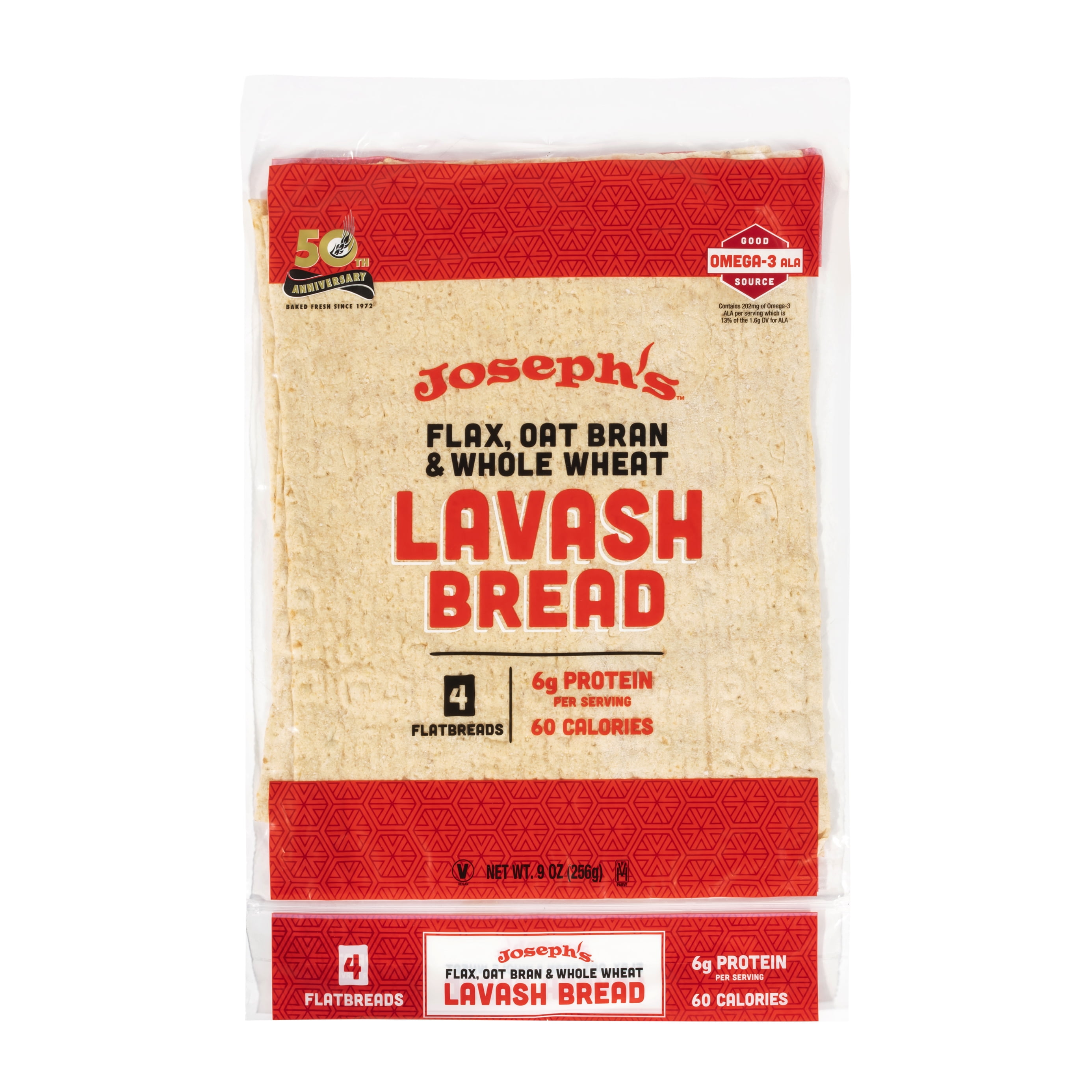 Joseph's Low Net Carb Flax Lavash Bread, 1 Pack, 4 Count, 9oz