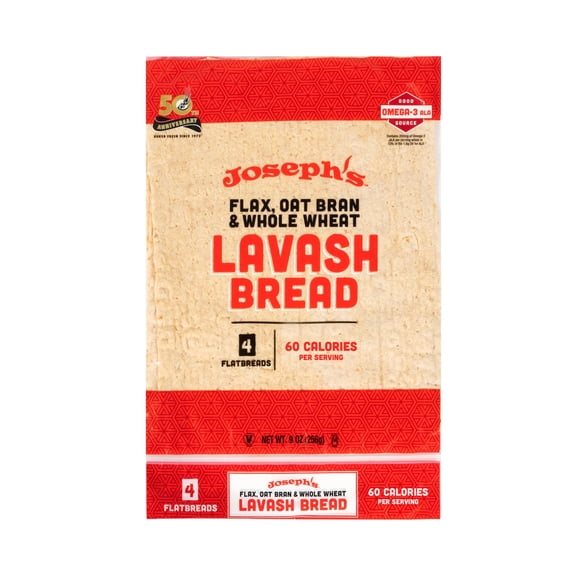 Josephs Low Net Carb Flax Lavash Bread, 1 Pack, 4 Count