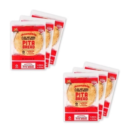 Joseph’s Low Net Carb Flax Pita Bread, 6 Pack, 36 Count