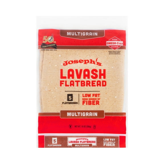 Joseph's Multigrain Flatbread Lavash, 5 Count 10 oz, Shelf-Stable