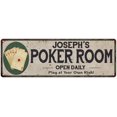 thumbnail image 1 of Joseph's Poker Room Gift 6x18 Metal Sign Game Decor 206180048269, 1 of 1