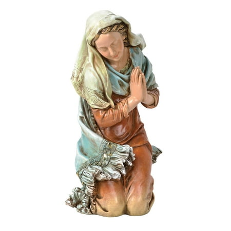 Roman Mother Mary Christmas Nativity Figurine - 16" - Brown and Blue