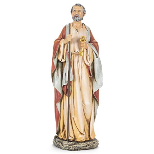Joseph's Studio Resin Saint St Peter with Keys of Heaven Figure Statue, 10 Inch