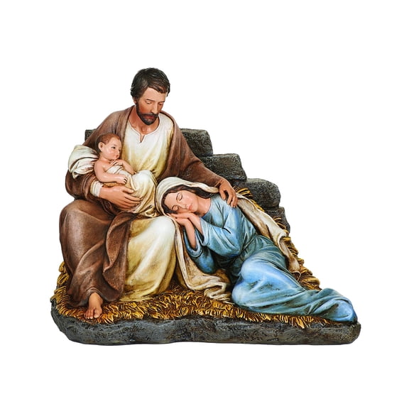 Joseph's Studio by Roman - Holy Family with Sleeping Mary Figure, Christmas Collection, 6.7" H, Resin, Decorative, Religious Gift, Home Decor, Durable, Long Lasting, Gift Boxed