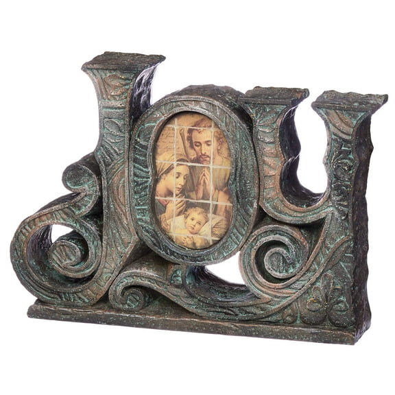 Joseph's Studio Tile Art Joy Nativity Figure w/Holy Family Giclee Resin