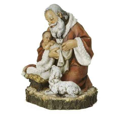 Joseph's studio by Roman The Kneeling Santa Figurine 11-1/2-Inch (36935)
