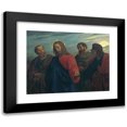 thumbnail image 1 of Joseph von Führich 18x15 Black Modern Framed Museum Art Print Titled - Christ's Farewell to His Disciples (Going to Gethsemane) (1839), 1 of 5