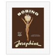 thumbnail image 1 of Josephine Baker - African American Entertainer - Bobino Music Hall France - Vintage Theater Poster by Guy Ventouillac c.1975 - Fine Art Rolled Canvas Print 11in x 14in, 1 of 4