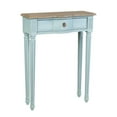 thumbnail image 1 of East at Main Josephine Light Blue Solid Wood 1-Drawer Entryway Console Table, French Country Modern, 1 of 6