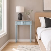 East at Main Josephine Light Blue Solid Wood 1-Drawer Entryway Console Table, French Country Modern
