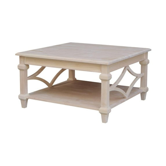 International Concepts Josephine Square Solid Wood Coffee Table