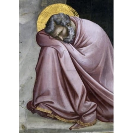 Josephs Dream Detail 1303-1305 Giotto Ca 1266-1337 Italian Fresco Capella Degli Scrovegni Padua Italy - 18 x 24 in.