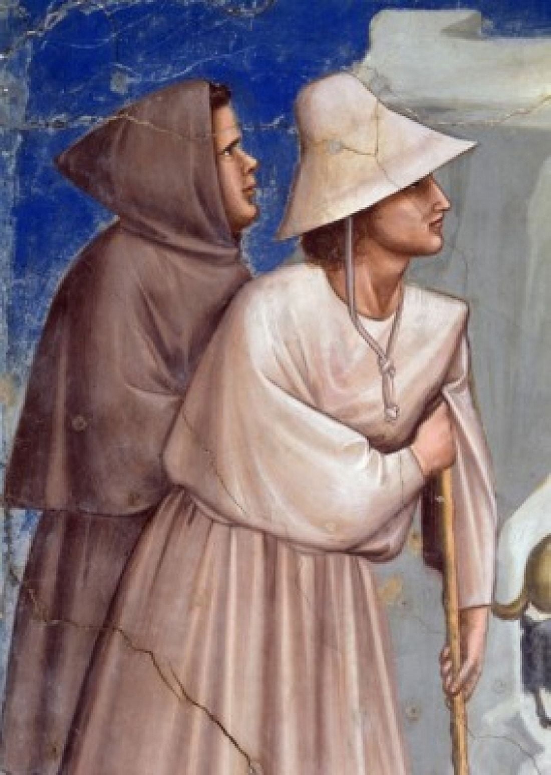 Josephs Dream - Detail #2 Giotto (ca1266-1337 Italian) Fresco Capella Scrovegni Padua Italy Canvas Art - Giotto di Bondone (24 x 36)