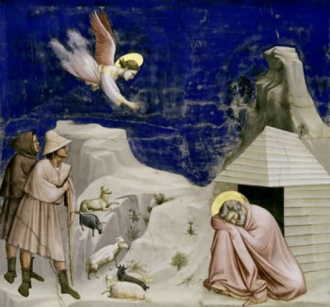 Josephs Dream c 1305-1313 Giotto di Bondone c 1266-1337 Florentine Fresco Arena Chapel Cappella degli Scrovegni Padua Canvas Art - Giotto di Bondone (18 x 24)
