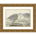 thumbnail image 1 of Josephus Augustus Knip 24x18 Gold Ornate Framed and Double Matted Museum Art Print Titled - Italian Landscape at Subiaco (C. 1787 - C. 1847), 1 of 4