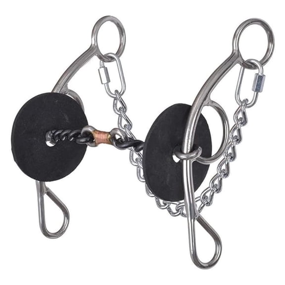 Josey Mitchell 3-Piece Fast Gag Action Bit for Horse and Large Horse - Copper Dogbone - 5 1/2" Mouth - Stage C