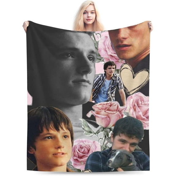 Josh Actor Hutcherson Blanket Soft Throw Blanket Micro Fleece Fuzzy Blankets Thin Bed Couch Decor for Men Women Adult Nap Bedroom Office All Season 40x30 in